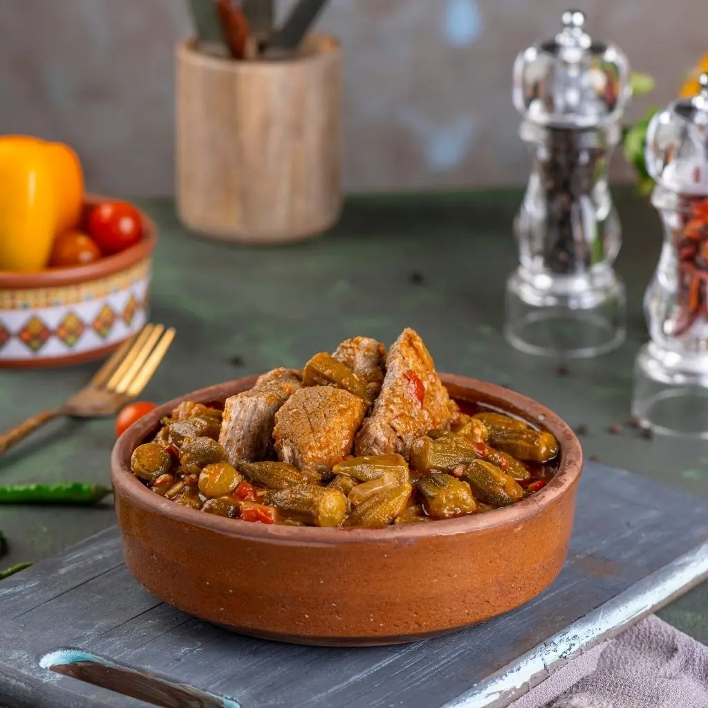 Okra with Meat Casserole